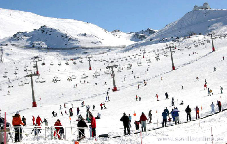 Sierra Nevada natuurpark en ski-gebied, Granada - Andalusië.