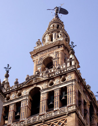 De klokkentoren van de Giralda, Sevilla