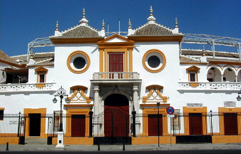 Plaza de toros (stierenvechtarena), Sevilla - Andalusië, Spanje.