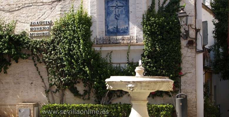 A tipical square in the Santa Cruz district - Seville, Spain