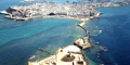 Luchtfoto van de stad Cadiz, Costa de la Luz - Andalusië, Spanje.