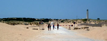 The Faro de Trafalgar lighthouse at Los Caños de Meca, Costa de la Luz