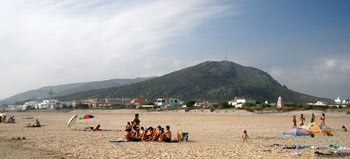 Een typische strandtent (chiringuito) in Los Caños de Meca