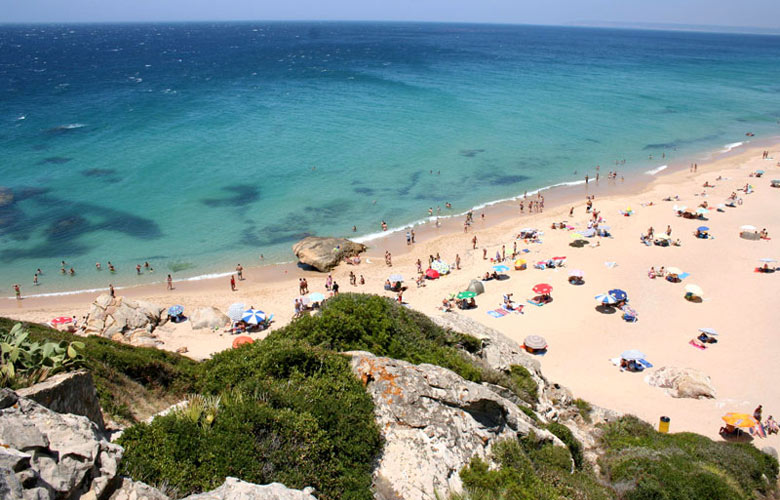 Strand van Zahara de los Atunes, Costa de la Luz - Andalusië, Spanje.