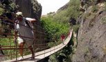 Ponte sospeso di Cahorros a Monachil, Sierra Nevada parco nazionale