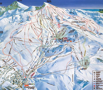 Sierra Nevada - mapa de pistas