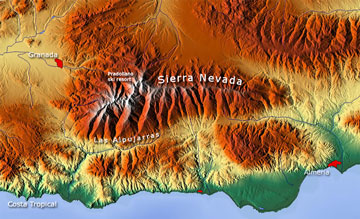 Sierra Nevada Nazionalpark und Skigebiete - Andalusien, Spanien.