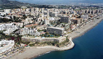 Vista aerea di Torremolinos, Costa del Sol