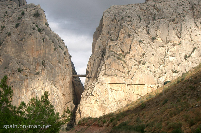 El chorro o Desfiladero de los Gaitanes, vicino ad Alora, Malaga.