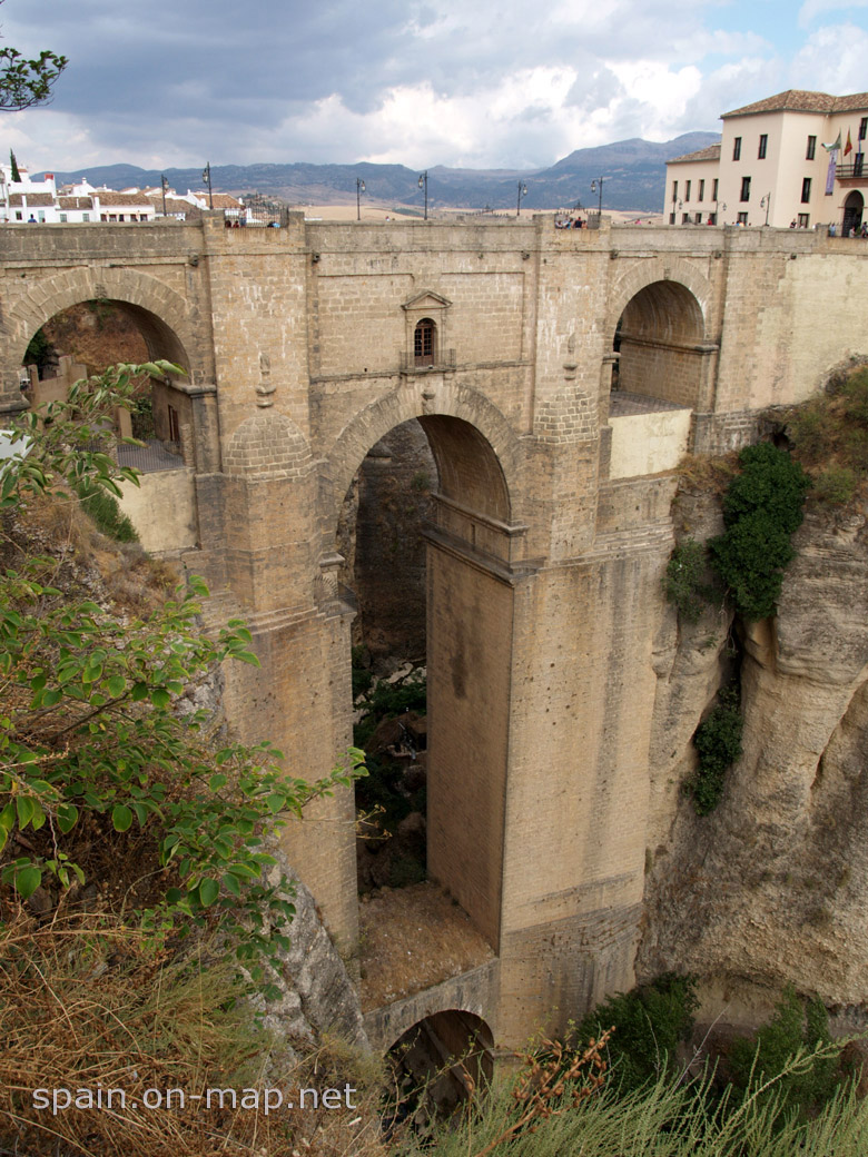 De nieuwe brug in Ronda, Malaga - Andalusië, Spanje.