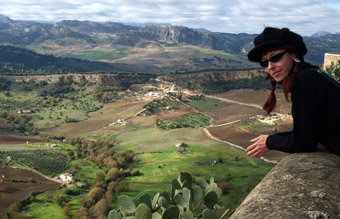 Uitzicht vanaf het balkon van Ronda, Malaga - Andalusië, Spanje.