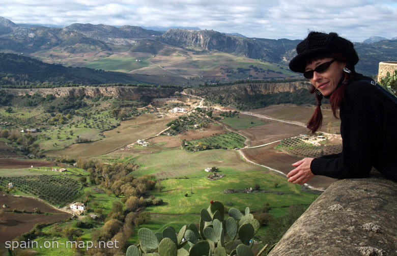 View from the "balcony" of Ronda, Malaga - Andalusia, Spain.