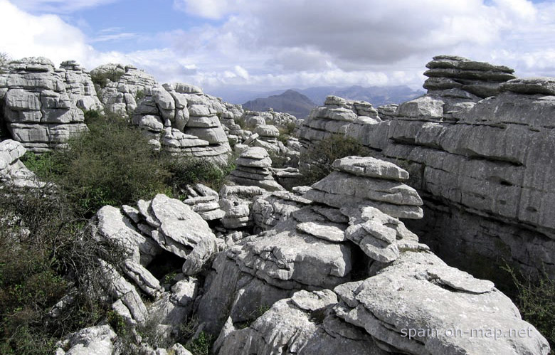 Naturpark Torcal de Antequera , Malaga - Andalusien, Spanien