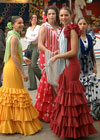 Flamenco dresses everywhere on the fair.