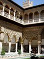 The Patio de las Doncellas in the Royal Alcazar in Seville.