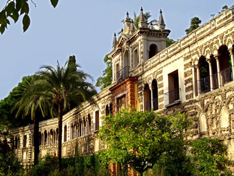 De tuinen van het Alcazar, Sevilla - Andalusie, Spanje.