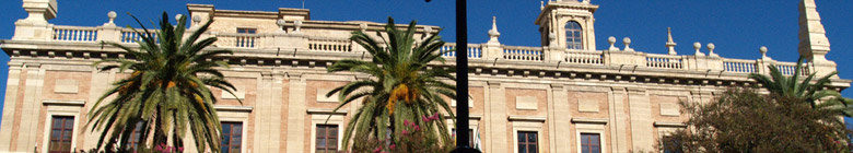 La fachada del Archivos de Indias, Sevilla