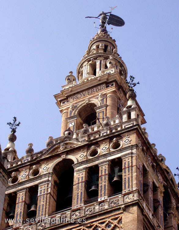 Belltower of the Giralda in Seville - Andalusia, Spain.