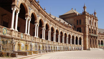 La galleria della Plaza de España, Siviglia